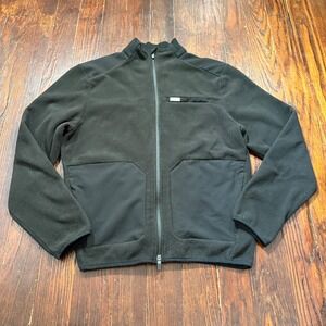 Figs On Shift‎ Jacket Mens Medium Black Fleece Scrubs Full Zip Pockets